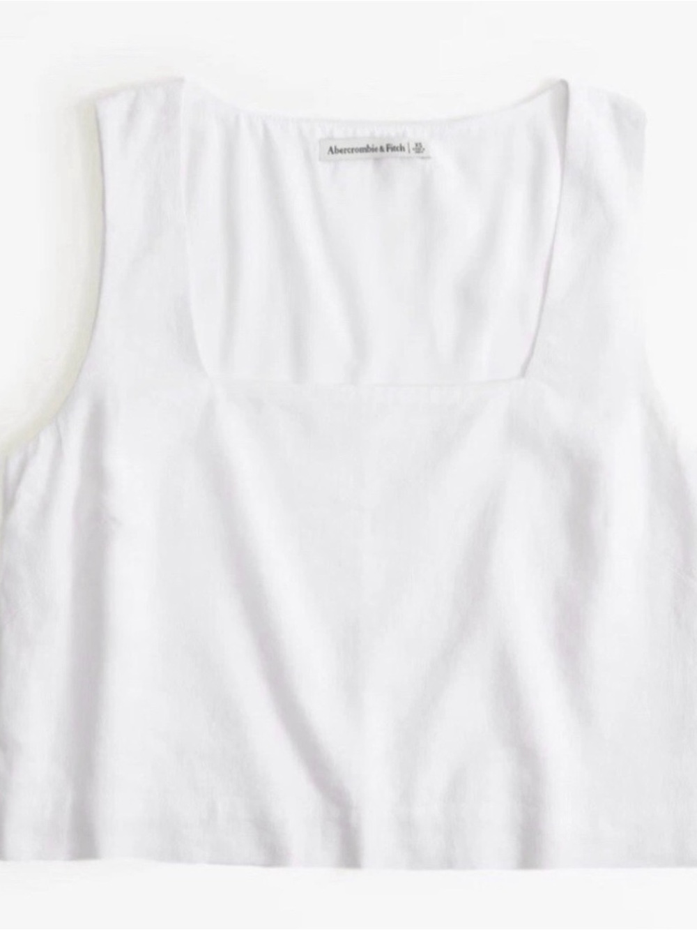 Abercrombie & Fitch Linen Blend Square Neck Cropped Top & Wide Leg Pant SET - Picture 3 of 3